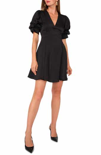 Bubble Sleeve Fit & Flare Minidress