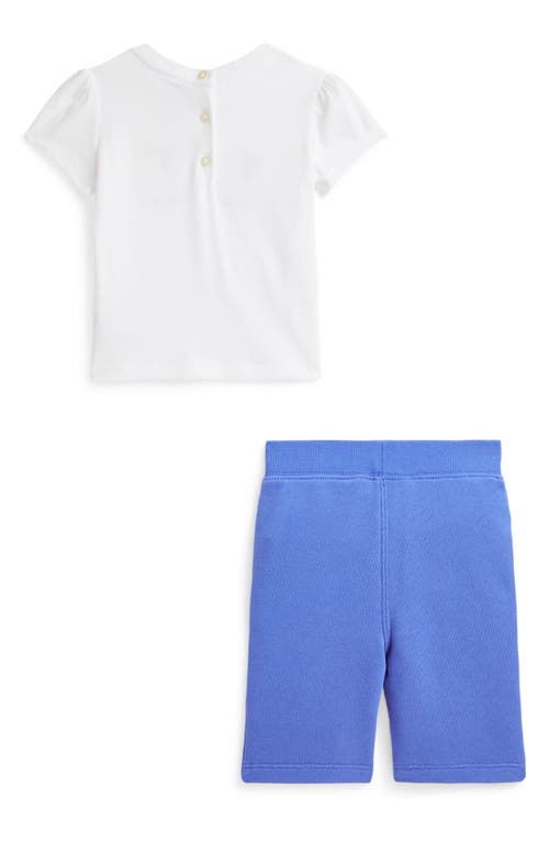 Ralph Lauren Logo Jersey Tee & Terry Pant Set In White
