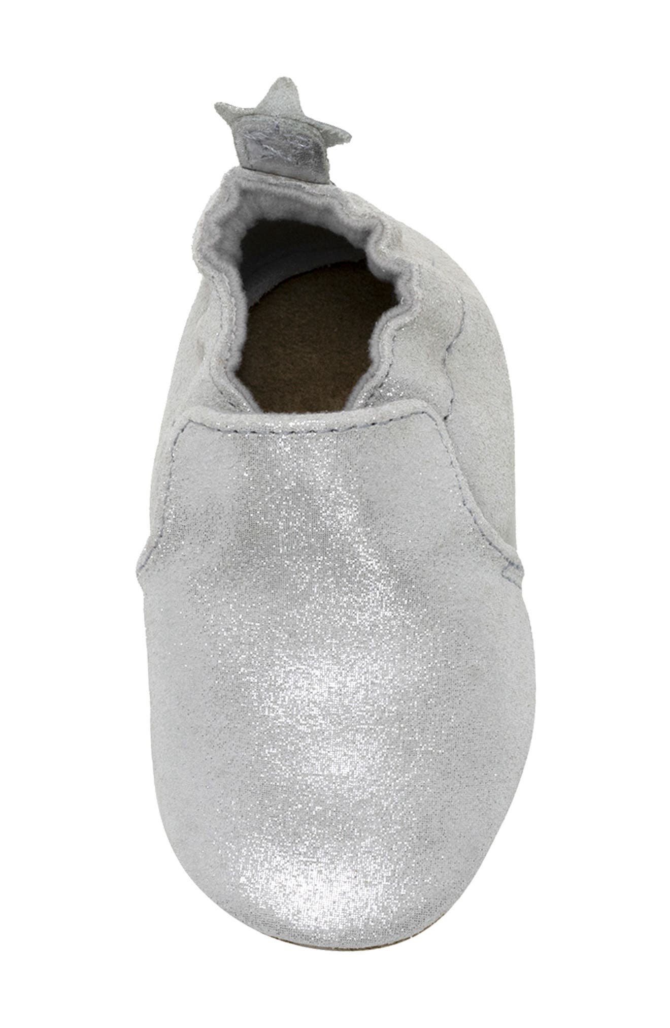 Robeez<sup>®</sup> Shimmer Crib Shoe, Alternate, color, Silver