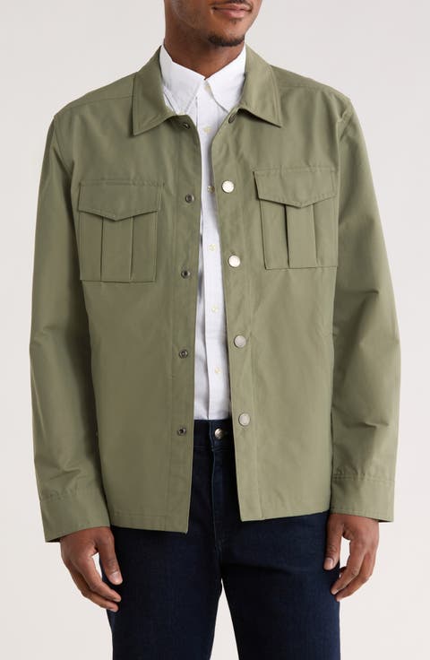 Cotton Blend Shirt Jacket