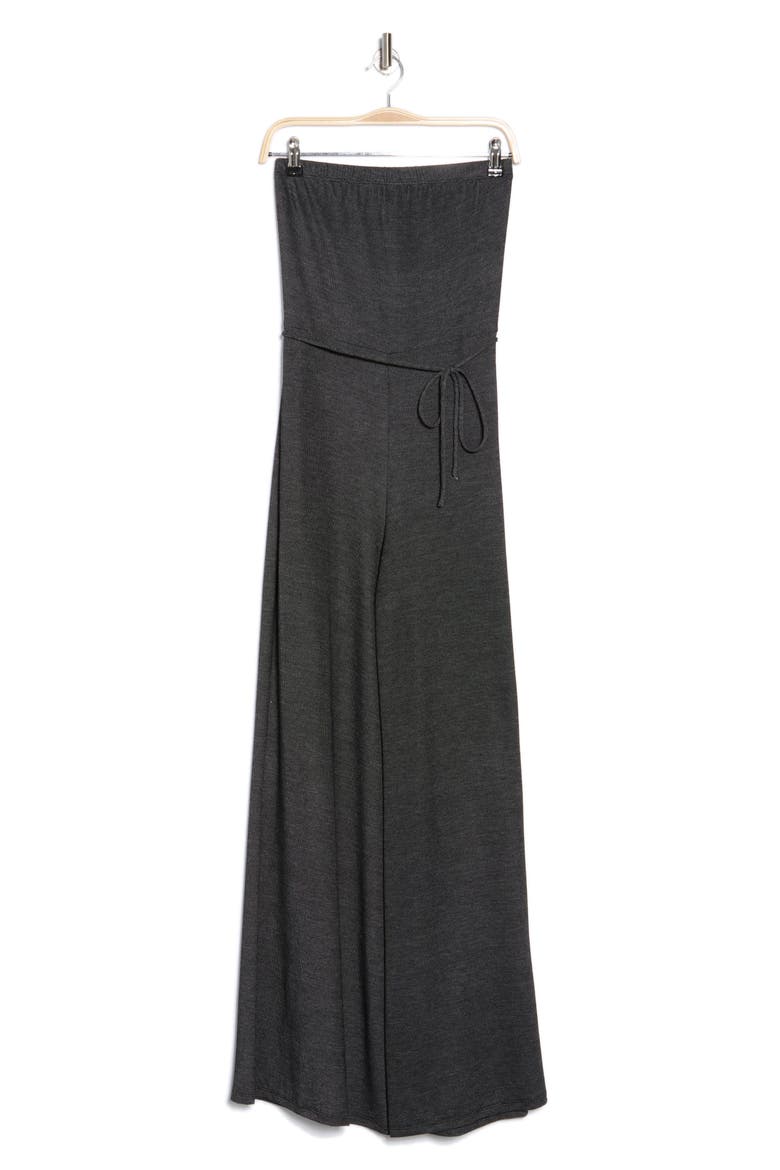 Tube Strapless Jumpsuit, Alternate, color, TWO-TONE BLACK