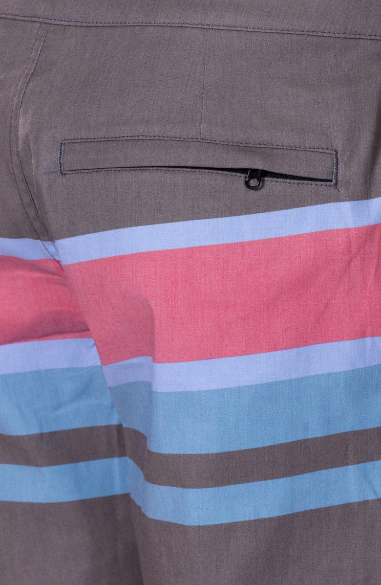 VAST Irie Stripes III Stretch Board Shorts, Alternate, color, Grey Multi