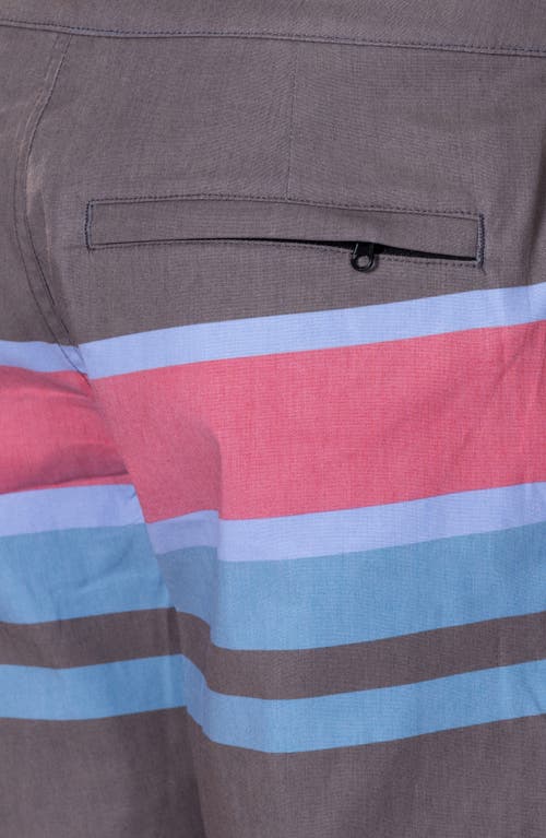 Vast Irie Stripes Iii Stretch Board Shorts In Grey Multi