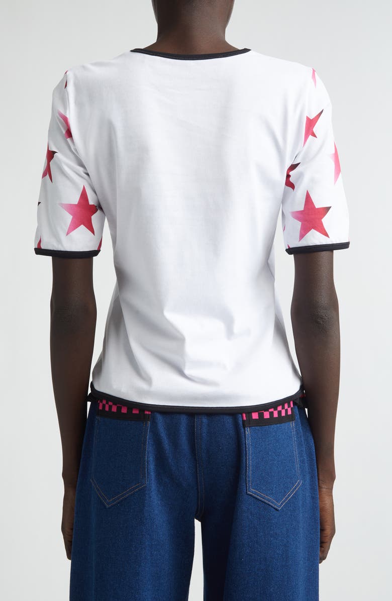 Chopova Lowena Unpopular Graphic Ringer T-Shirt, Alternate, color, White Multi