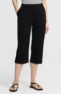 Lands' End Sport Knit High Rise Elastic Waist Capri Pants