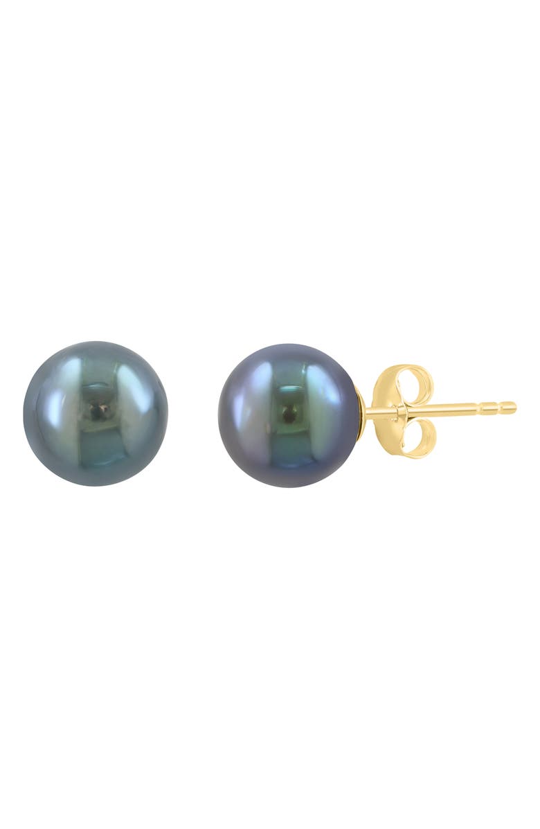 EFFY Tahititan Pearl Stud Earrings, Alternate, color, Black