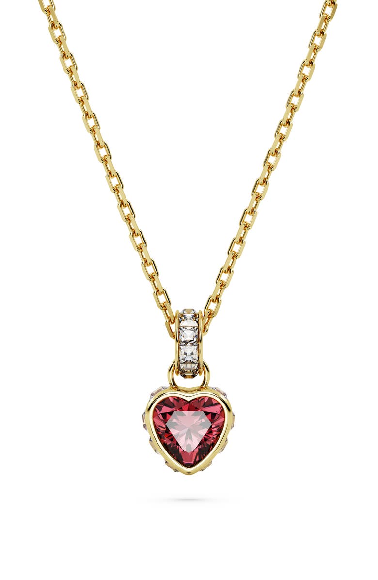 Swarovski Chroma Heart Pendant Necklace, Main, color, Red