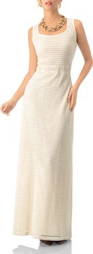 IVONNE Knitted Maxi Dress with Waist Knots