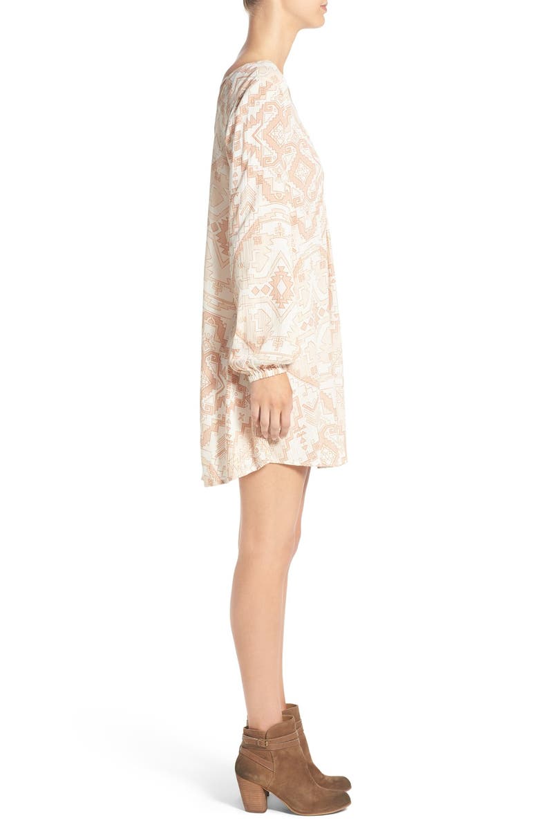 Billabong 'Sweet Sands' Print Long Sleeve Shift Dress, Alternate, color, 