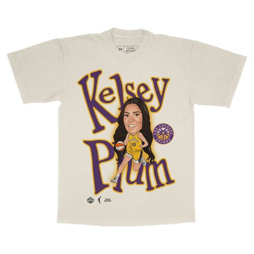 Playa Society Unisex  Kelsey Plum Cream Los Angeles Sparks Sketch T-shirt In Neutral