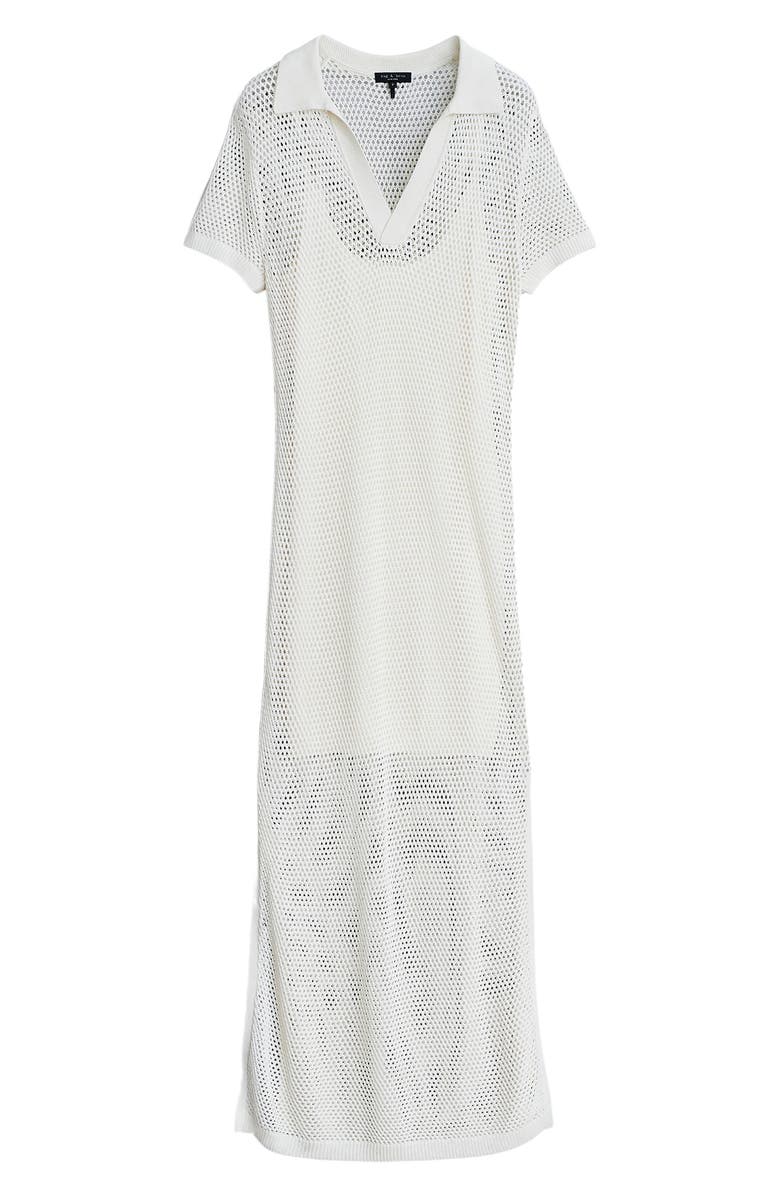 rag & bone Leah Open Knit Polo Maxi Dress, Alternate, color, 