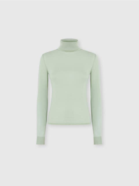 High-neck Sweater In Smooth Knit