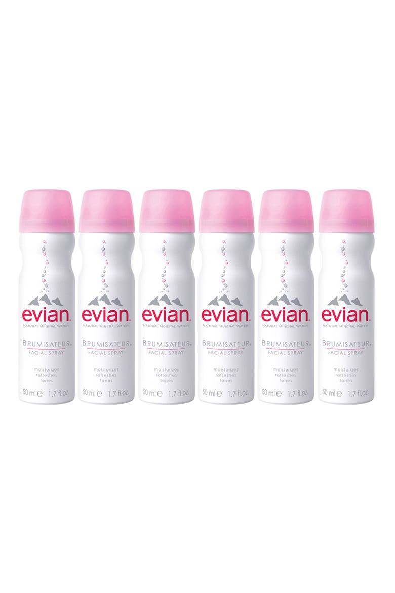 Evian® 6-Pack Facial Water Spray, Main, color, NO COLOR