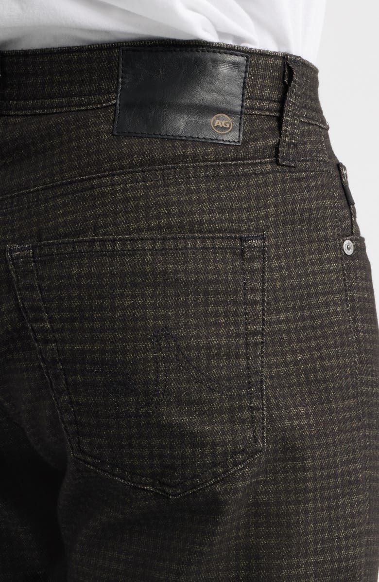AG Everett Slim Straight Leg Pants, Alternate, color, Textured Houndstooth Black