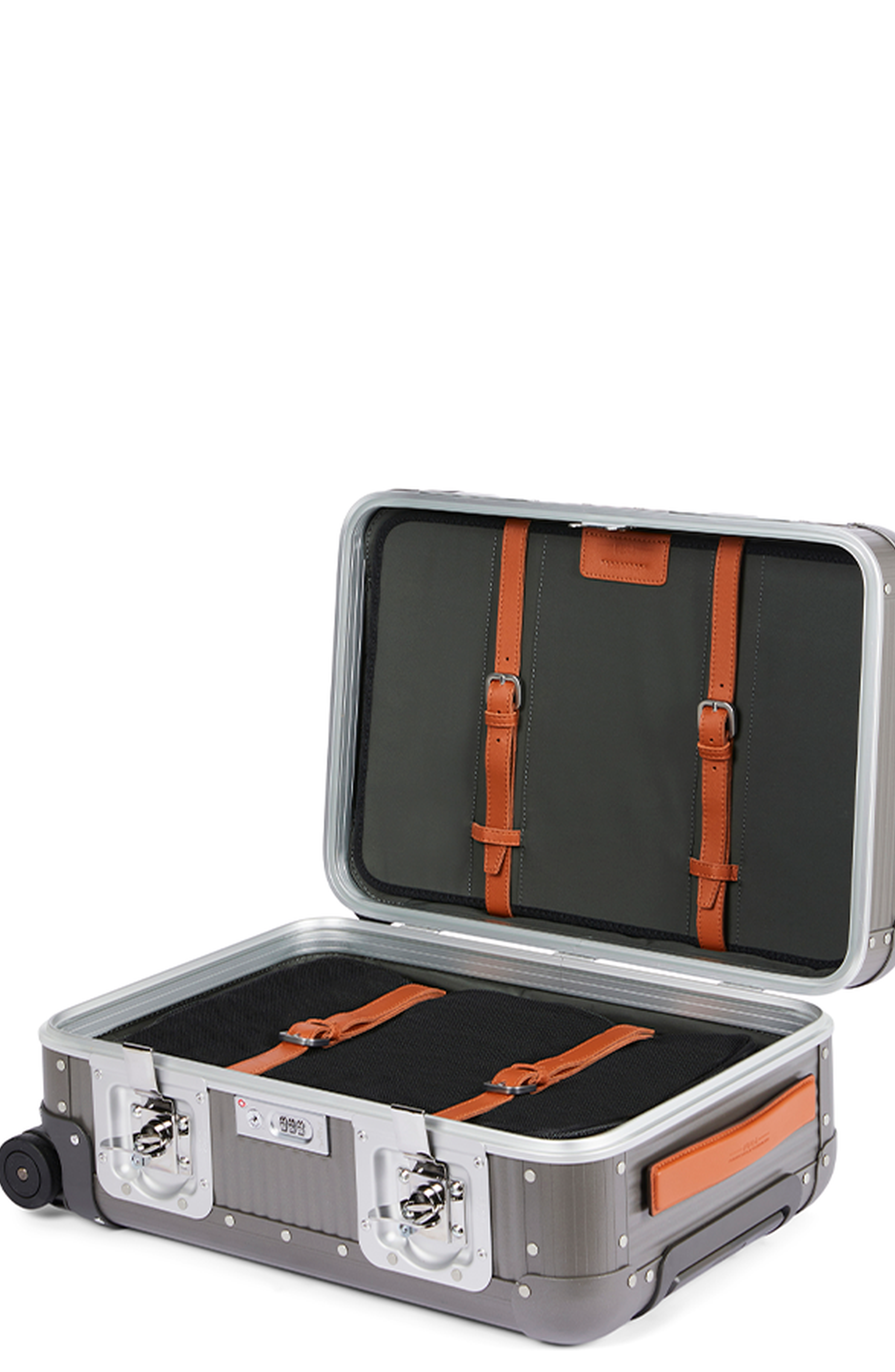 FPM - Fabbrica Pelletterie Milano - US Bank Light Spinner 55M Suitcase, Alternate, color, Steel Grey