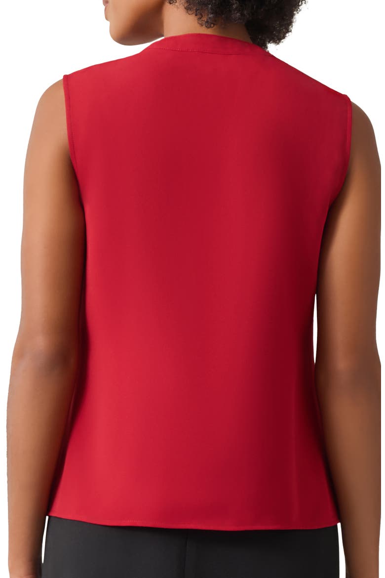 Sleeveless Ruffle Neck Top, Alternate, color, FIRE RED