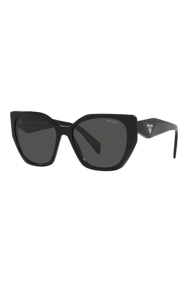 50mm Small Rectangular Sunglasses, Alternate, color, BLACK