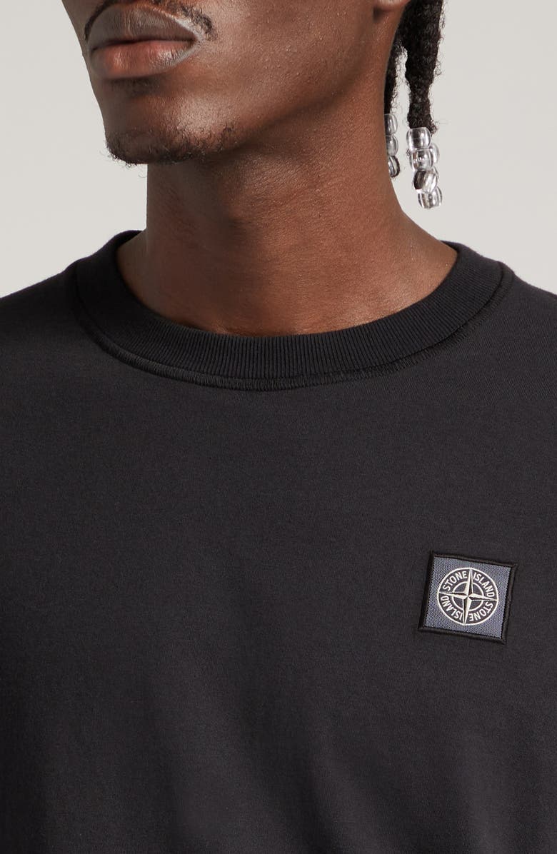 Stone Island Logo Long Sleeve Cotton T-Shirt, Alternate, color,