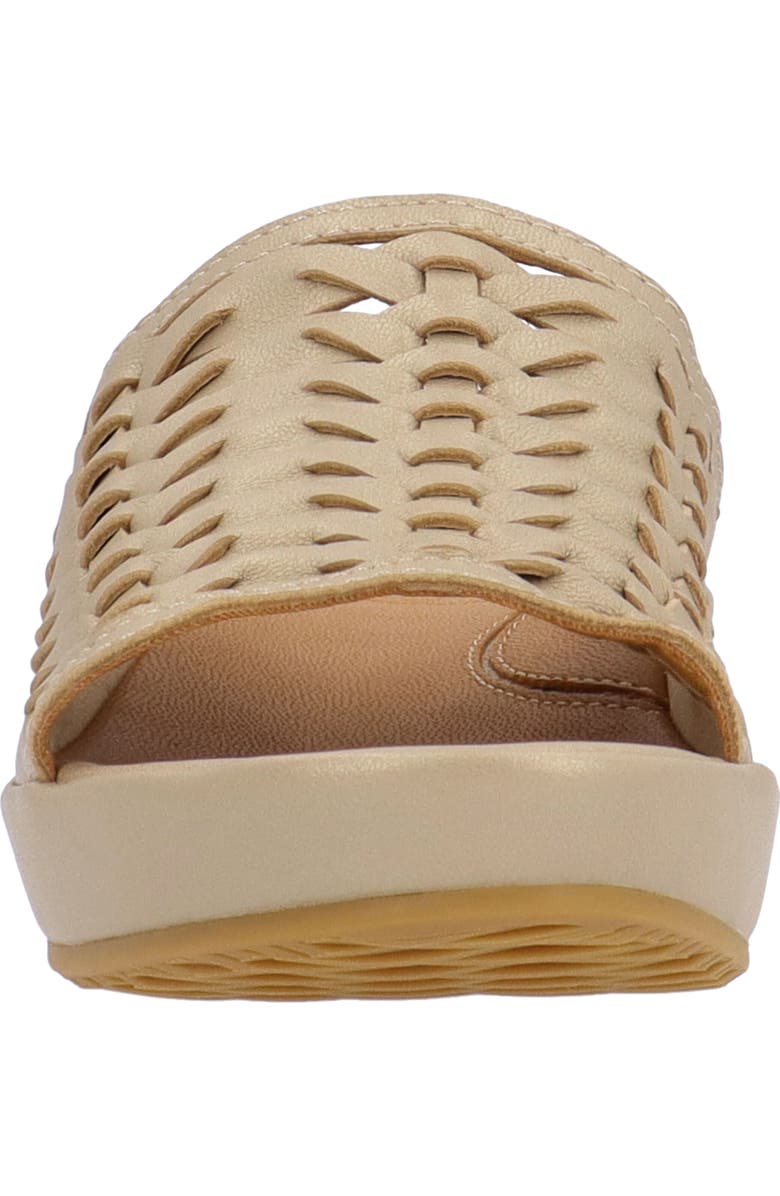 L'Amour des Pieds Cyra Platform Wedge Slide Sandal, Alternate, color, Platino