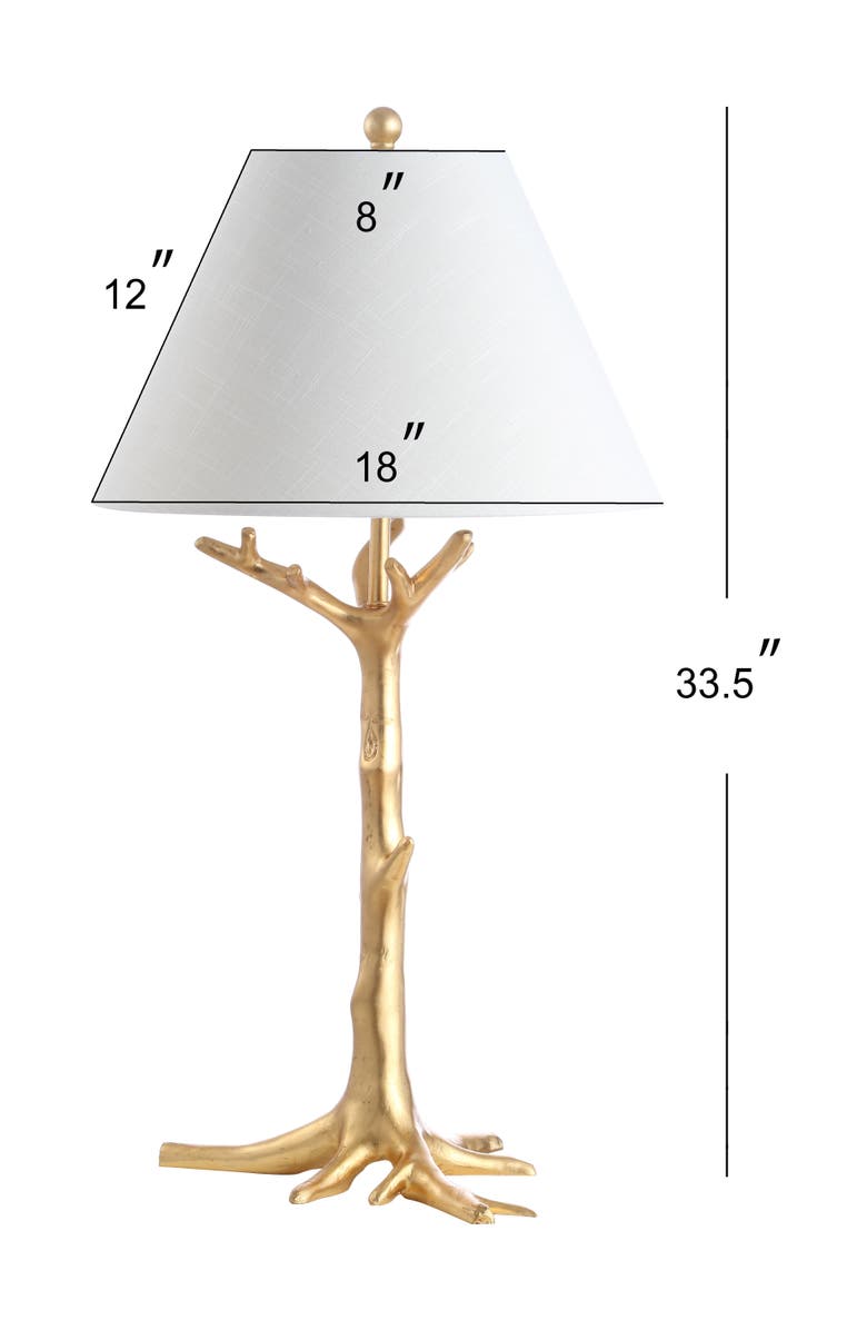 JONATHAN Y Galen 33.5" Resin LED Table Lamp, Gold, Alternate, color,