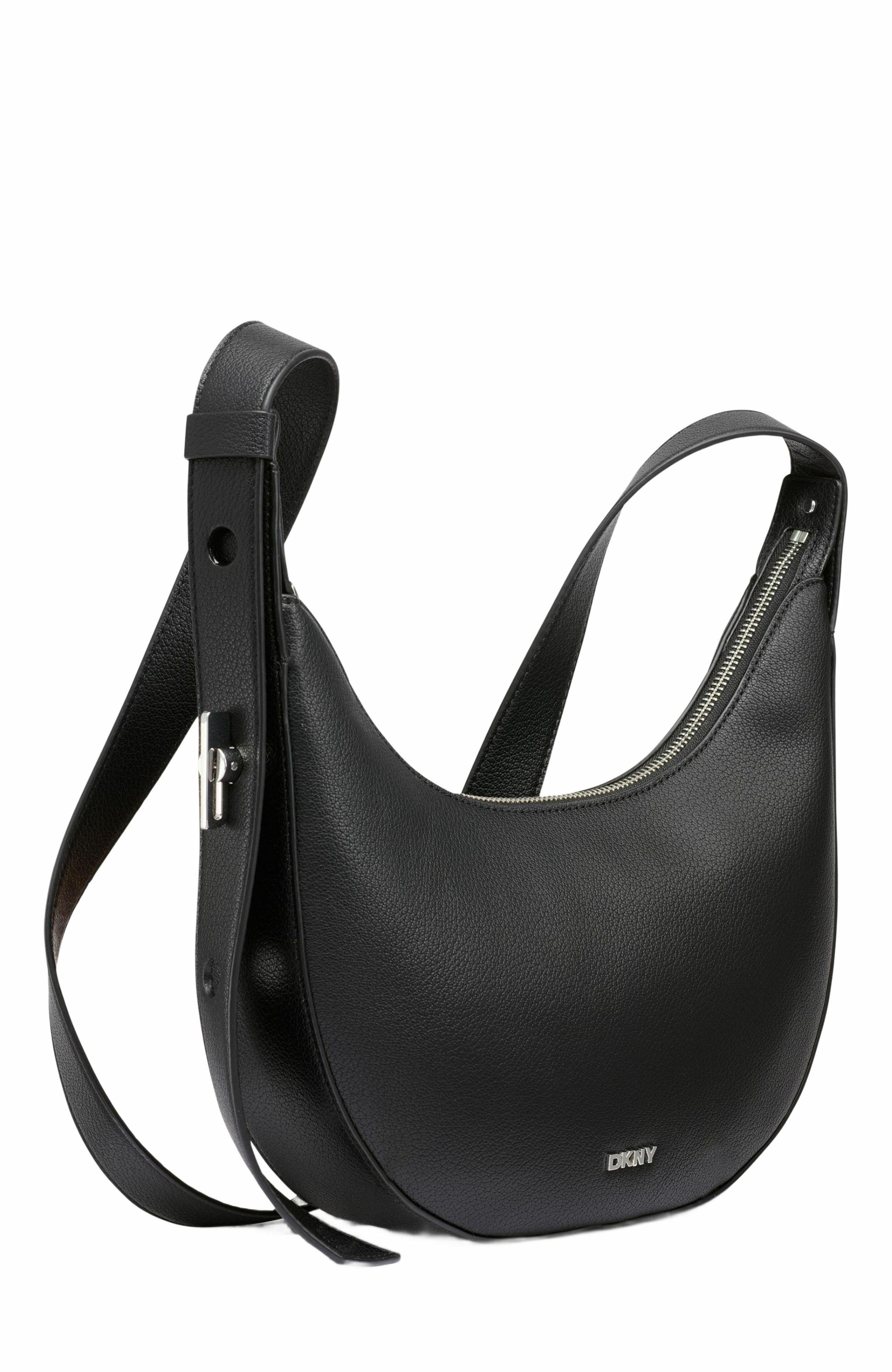 DKNY Bleeker Crossbody Bag, Alternate, color, Black/Silver