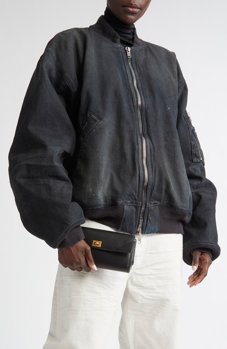 Balenciaga Rodeo Leather Continental Wallet, Alternate, color, 1000 Black