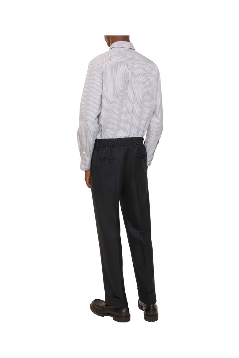 Check Wool Tailored Trousers, Alternate, color, Tarmac grey/dark pewter grey