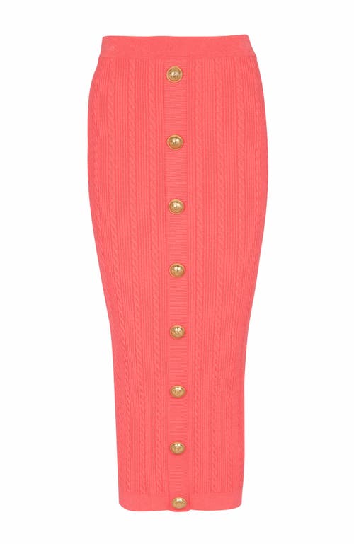 Balmain Cable-knit Midi Skirt
