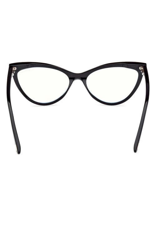 Tom Ford 56mm Cat Eye Blue Light Blocking Optical Glasses In Multi