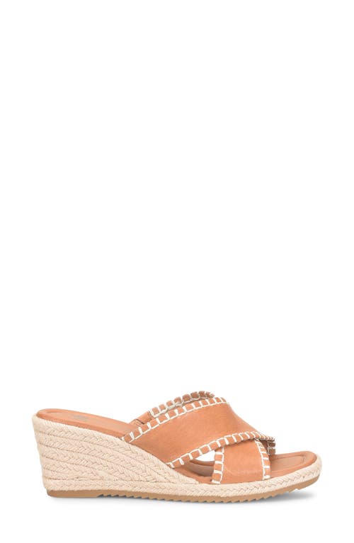 Söfft Indie Espadrille Platform Wedge Slide Sandal In Luggage