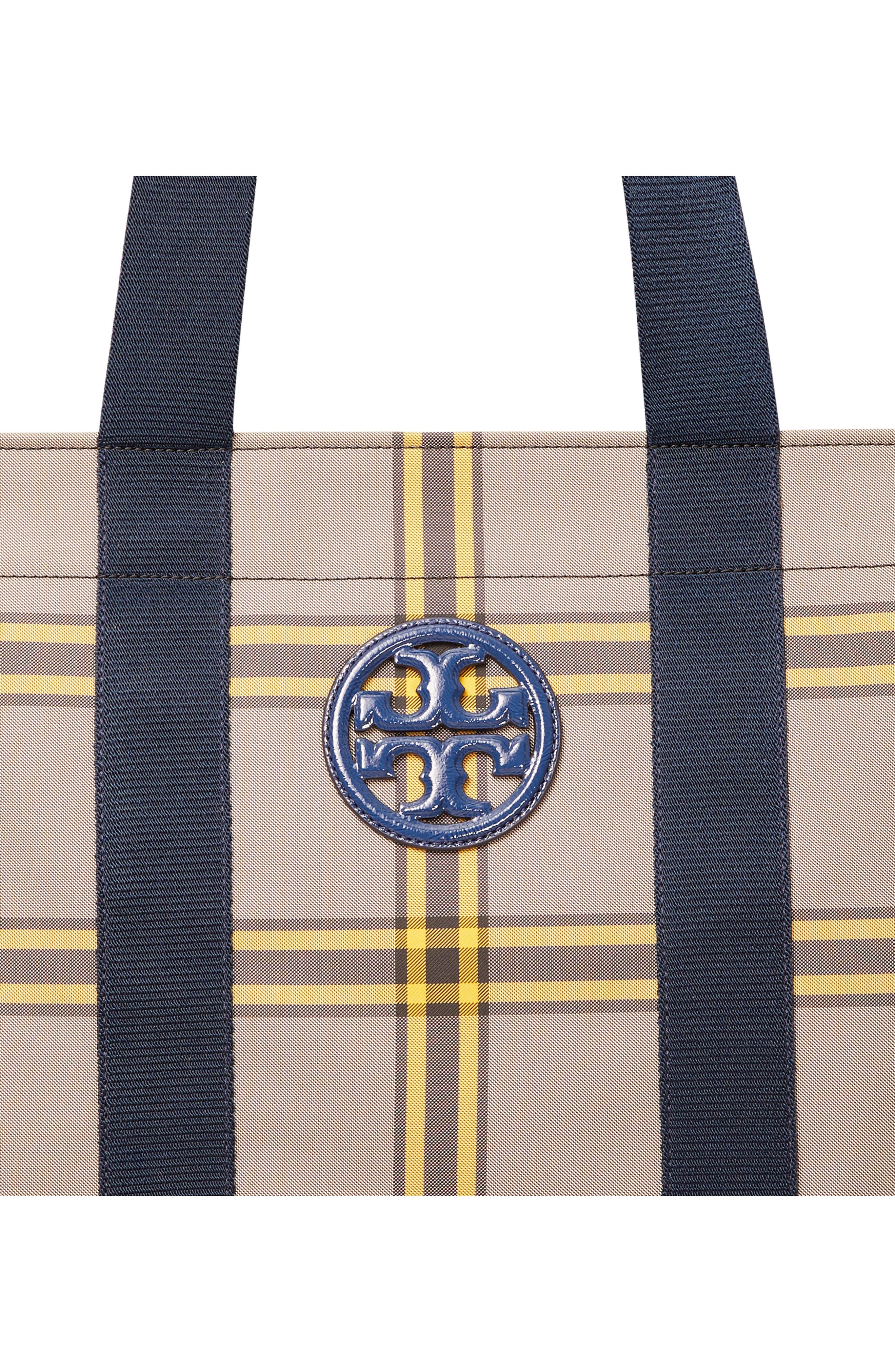 Tory Burch Plaid Dog Carrier Bag, Alternate, color, 