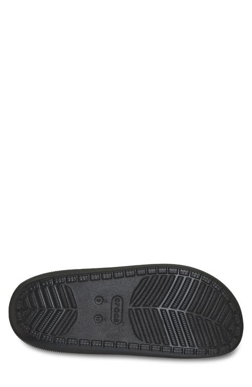 Crocs Classic Vegan Suede Quilted Slip On Shoe In Black