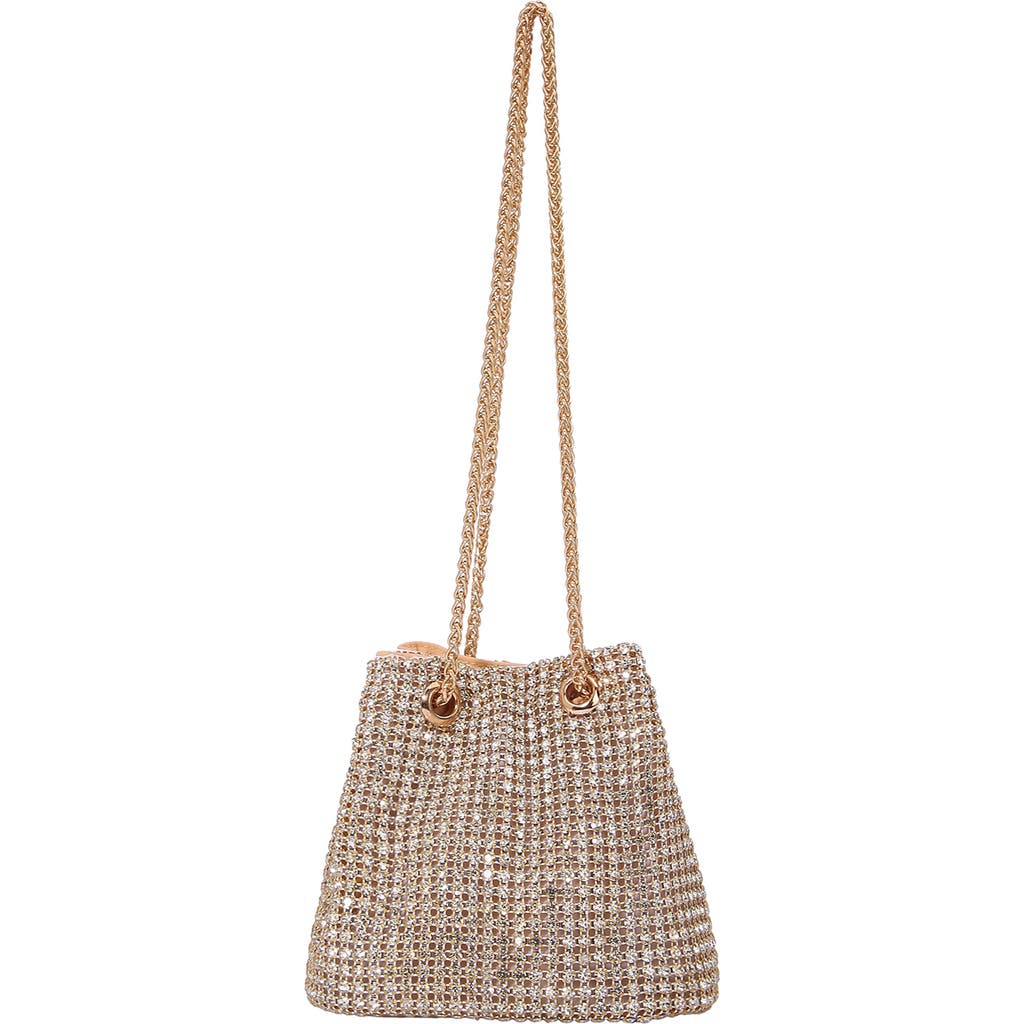 Berness Rhinestone Bucket Bag In Gold