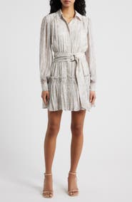 En Saison Josette Floral Long Sleeve Chiffon Minidress