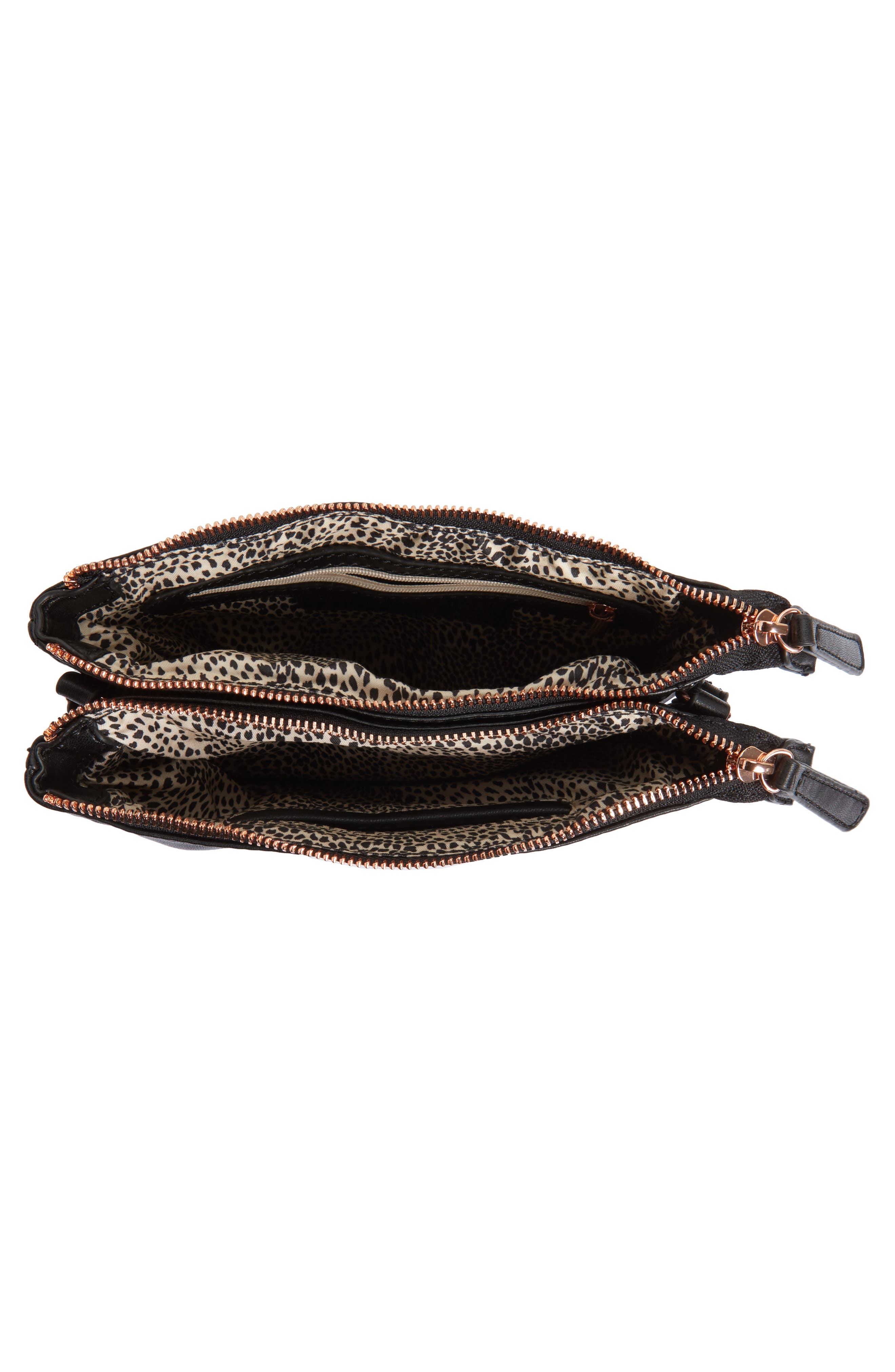 Madden Faux Leather Pouch Crossbody Bag, Alternate, color, BLACK
