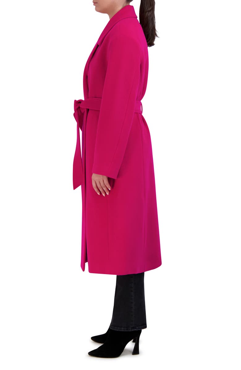 Cole Haan Slick Wool Blend Coat, Alternate, color, Fuschia