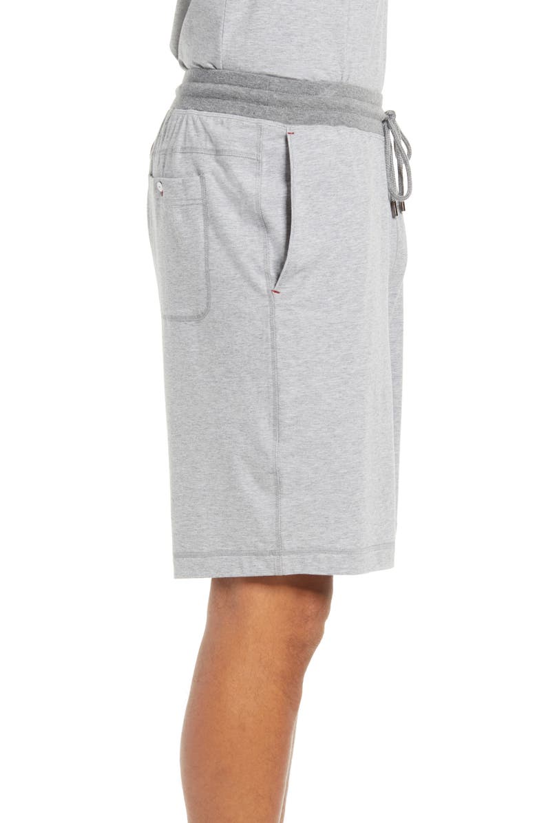 Daniel Buchler Feeder Stripe Cotton Blend Lounge Shorts, Alternate, color,