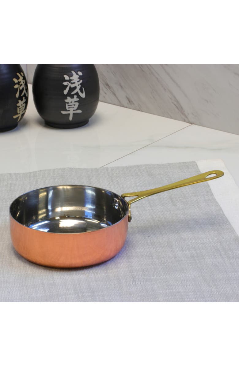 Gibson Home Rembrandt 4.7 Inch Stainless Steel Mini Frying Pan, Copper Plated, Alternate, color, Metallic Silver