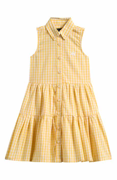 Brooks Brothers Kids' Gingham Tiered Shirtdress