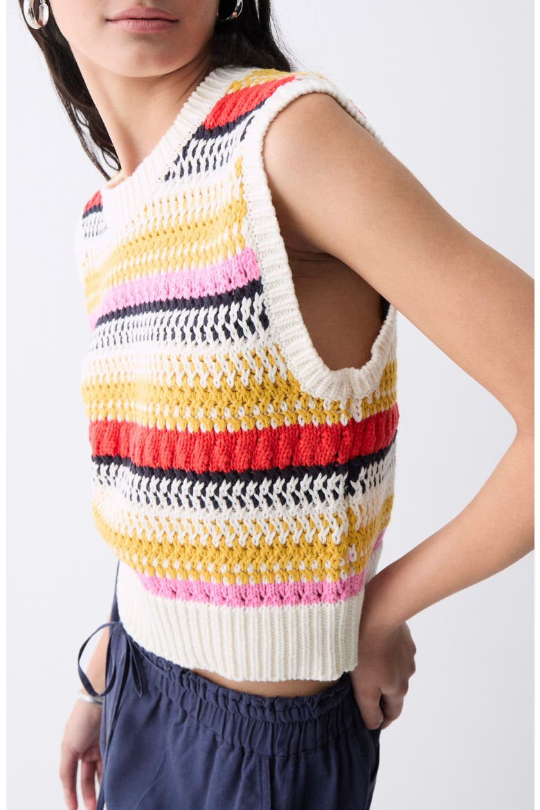 Moura Stripe Sweater Vest, Alternate, color, MULTICOLOR