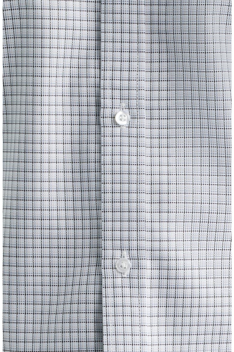 Modern Fit Check Textured Cotton Dress Shirt, Alternate, color, GREY