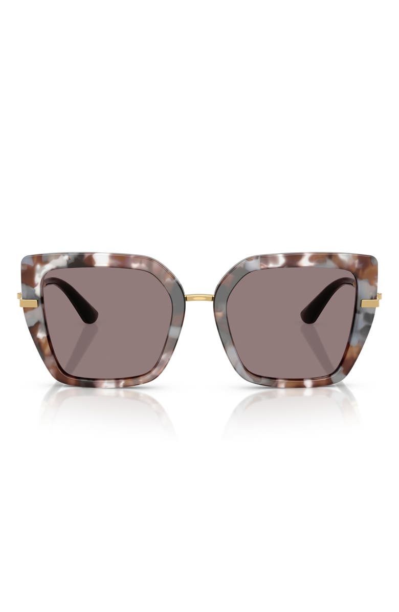 Dolce&Gabbana 53mm Butterfly Sunglasses, Main, color, Havana Gradient