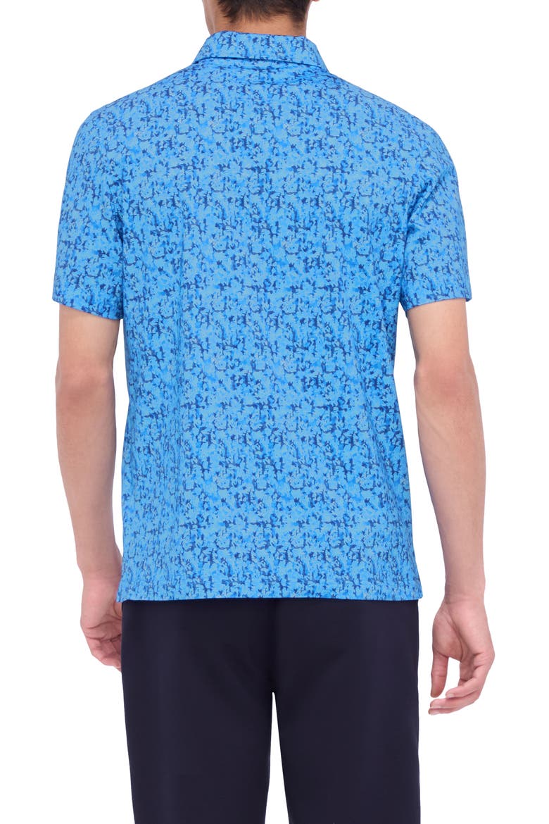 Victor OoohCotton® Abstract Print Polo, Alternate, color, CLASSIC BLUE