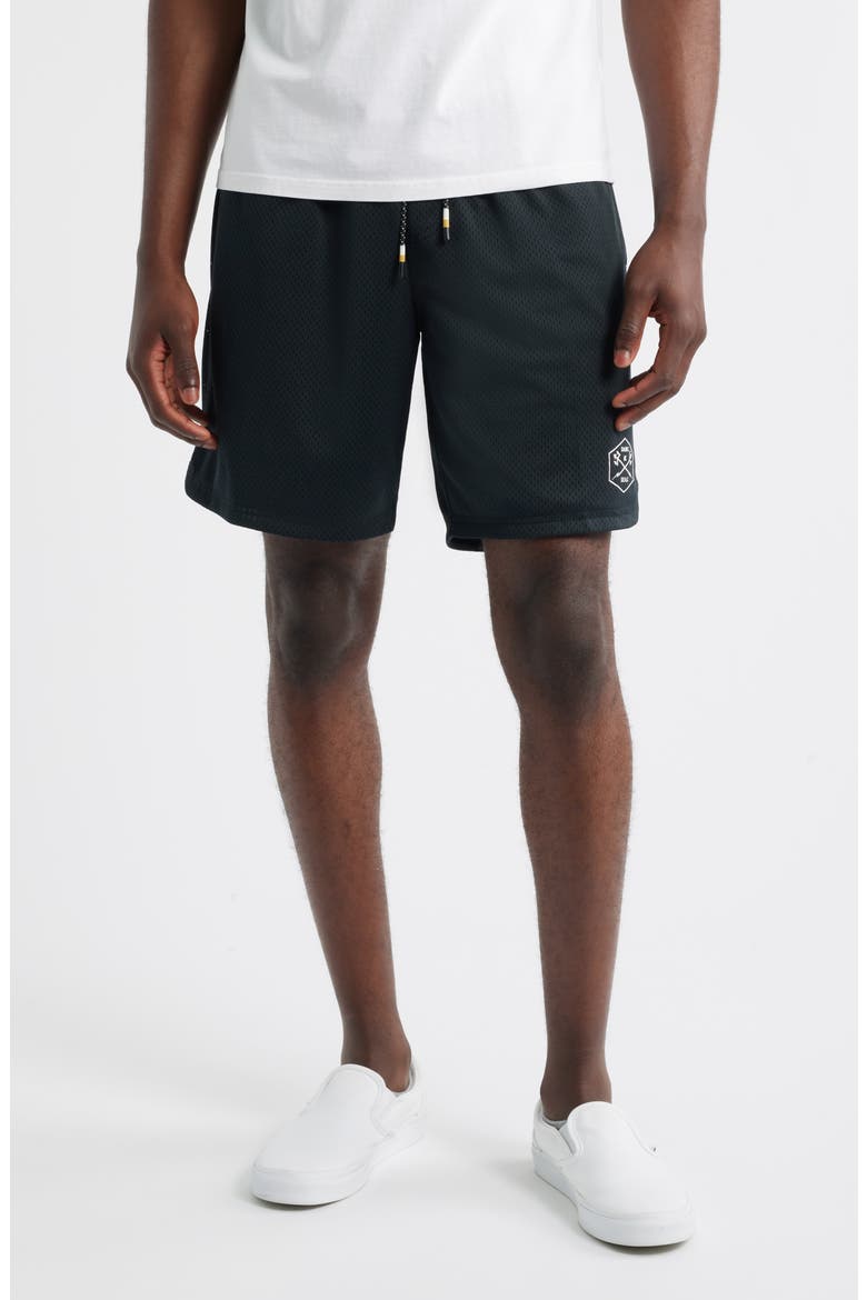 No Sweat Mesh Shorts, Main, color, BLACK