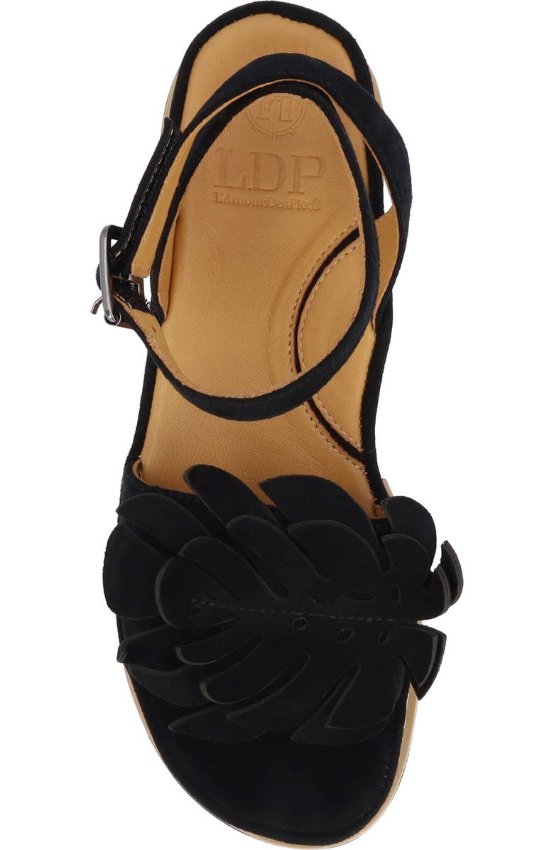 L'Amour des Pieds Alaric Ankle Strap Platform Sandal, Alternate, color, Black