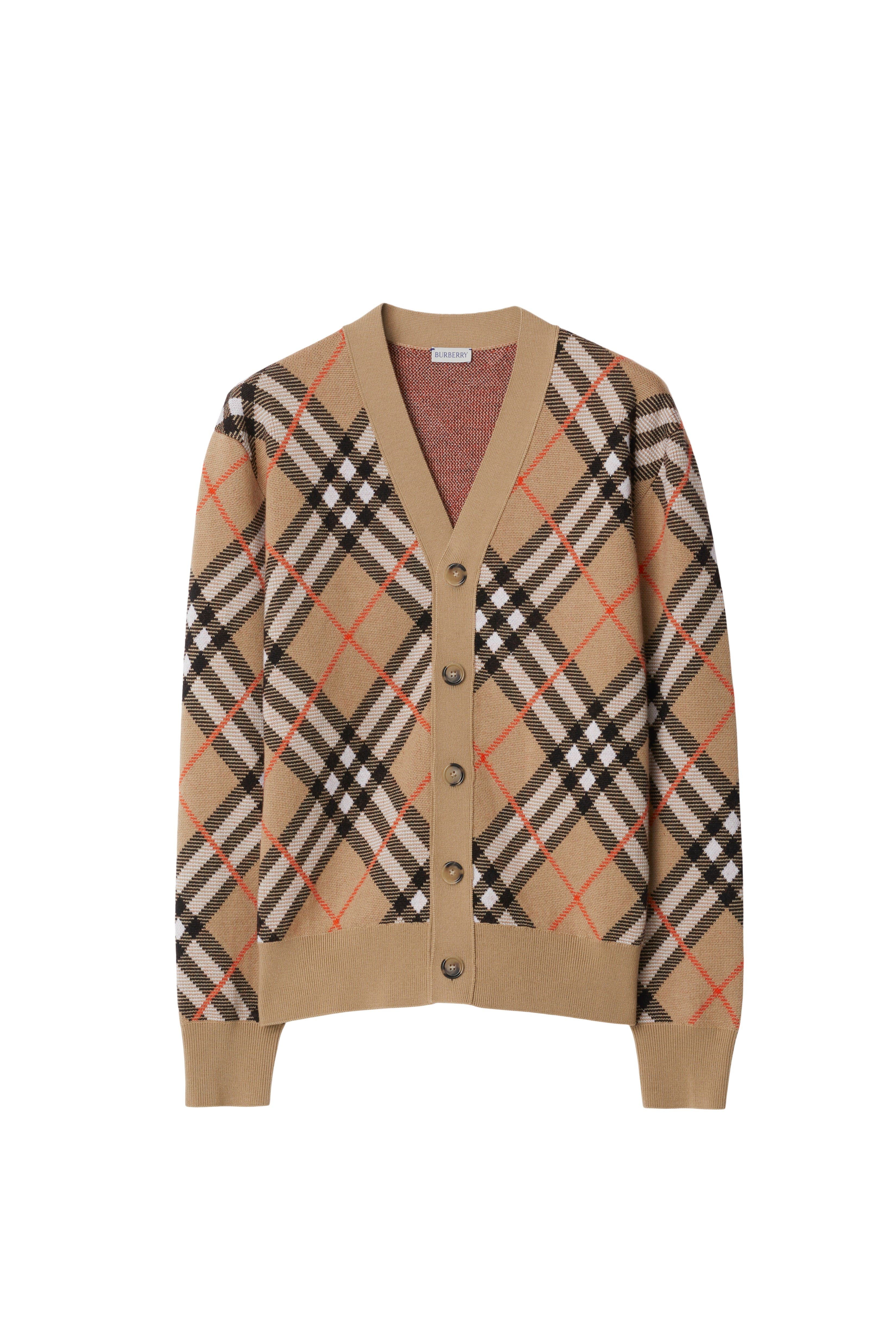 Check Wool Mohair Blend Cardigan - image 2