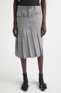 Comme des Garçons Comme des Garçons Pleated Asymmetric Houndstooth Check Skort