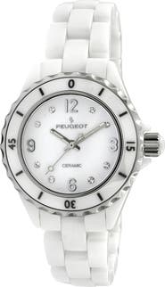 Peugeot Sports White Ceramic Watch-36MM