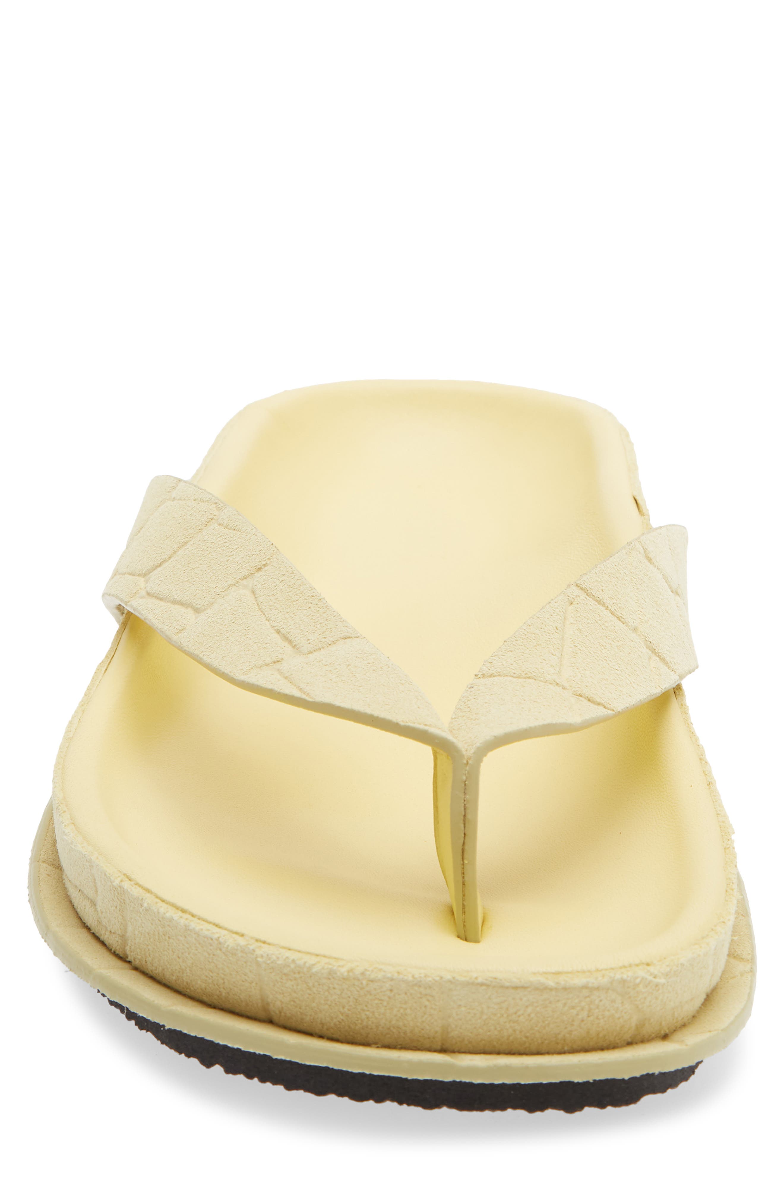 Jacquemus Les Tongs Croc Embossed Water Repellent Flip Flop, Alternate, color, Pale Yellow 205