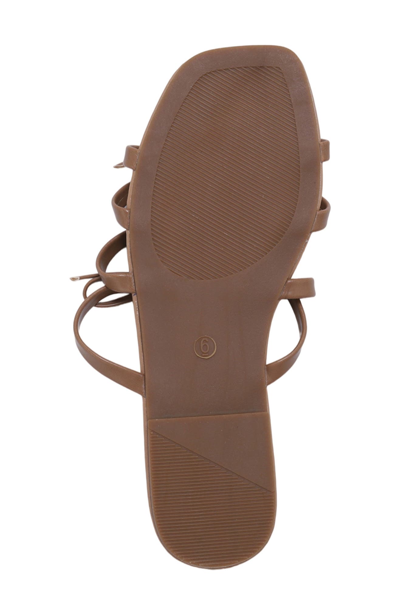 bebe Bow Strappy Sandal, Alternate, color, Tan